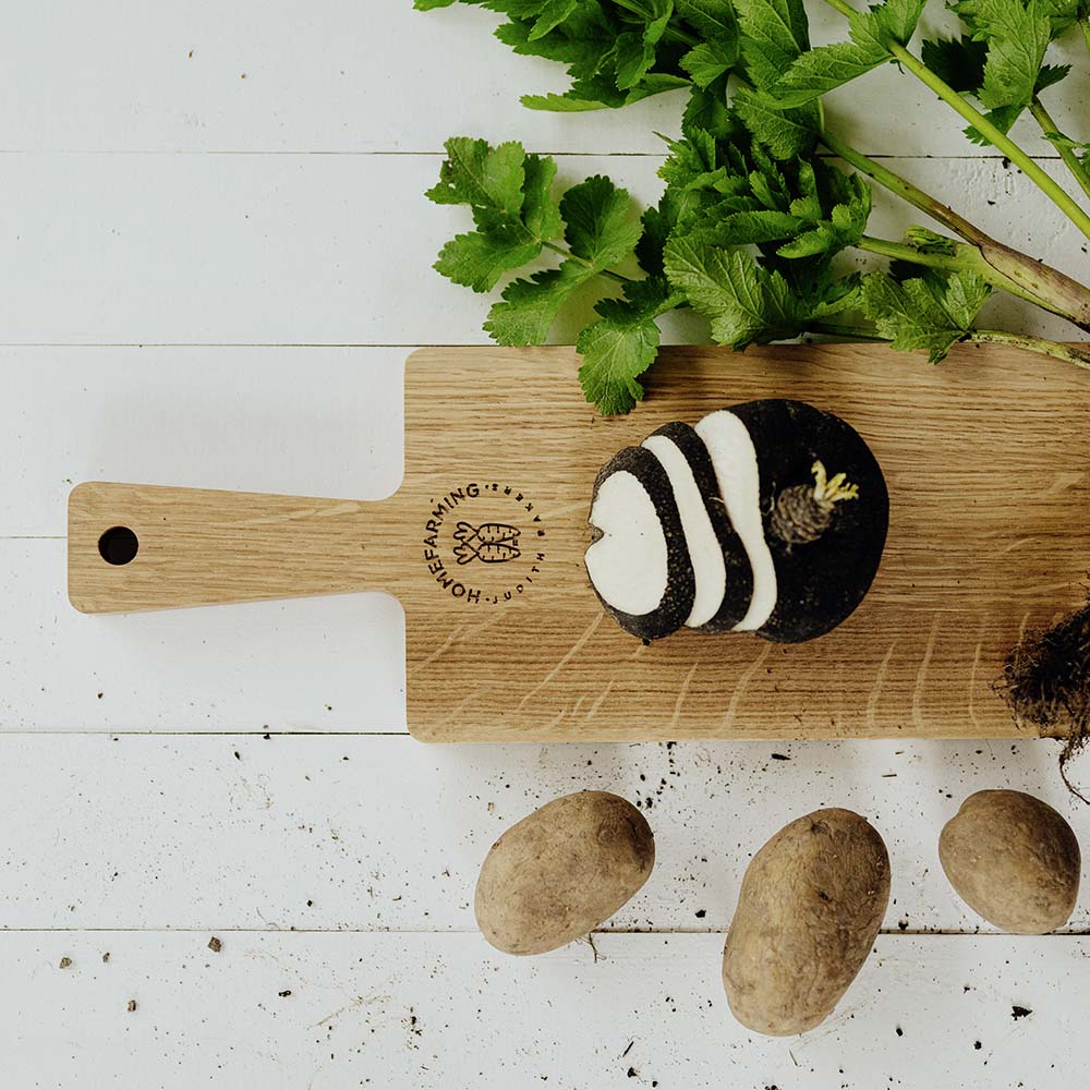 Eichenholz Brett klein mir Gemüse