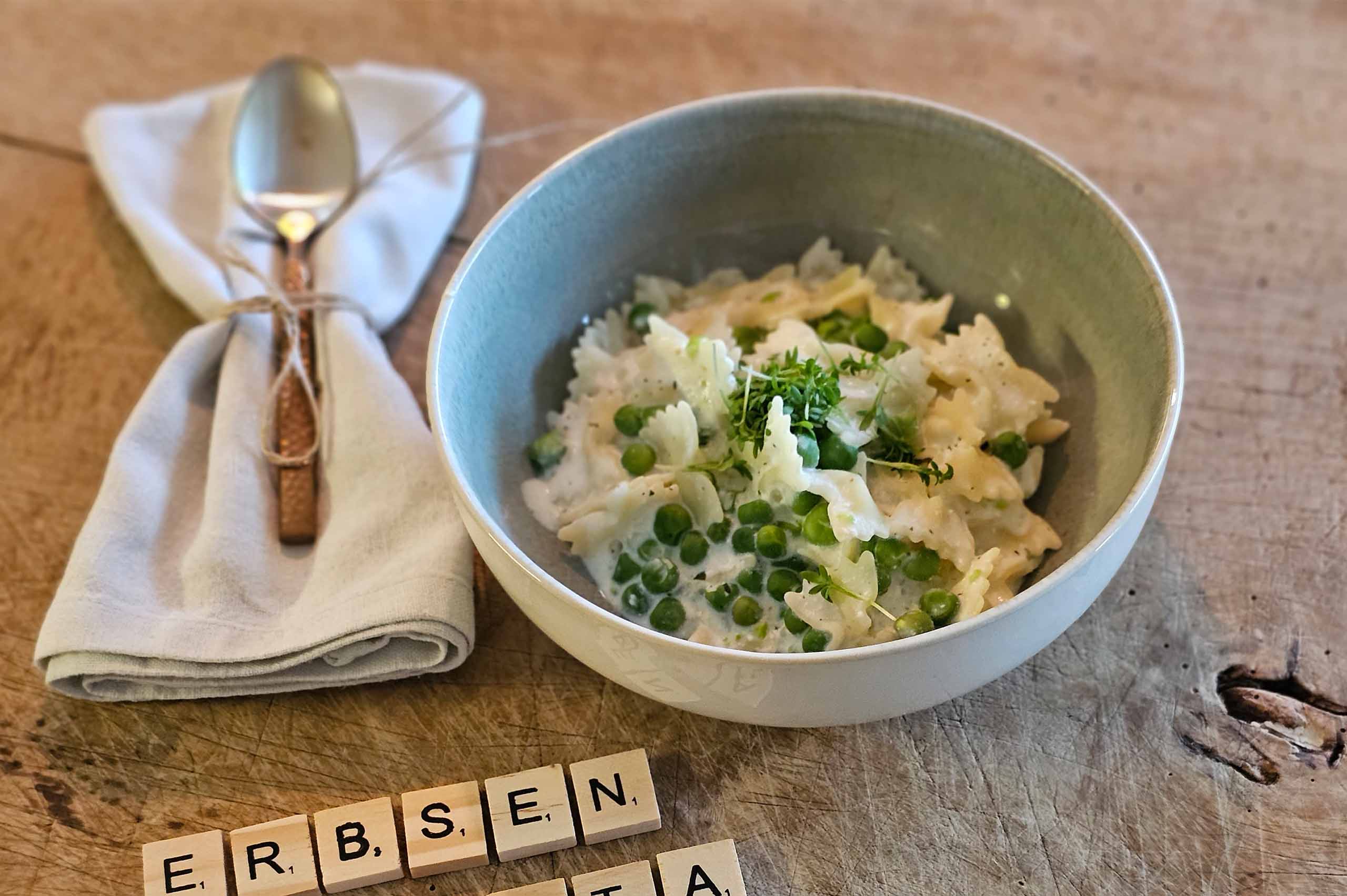 Erbsen Ricotta Bowl