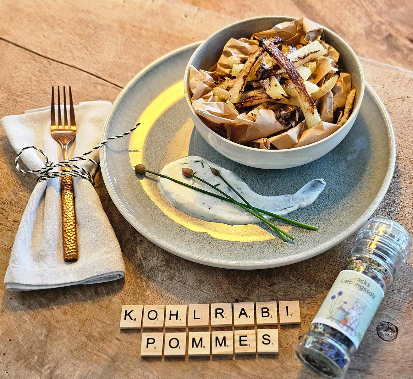 Kohlrabi Pommes
