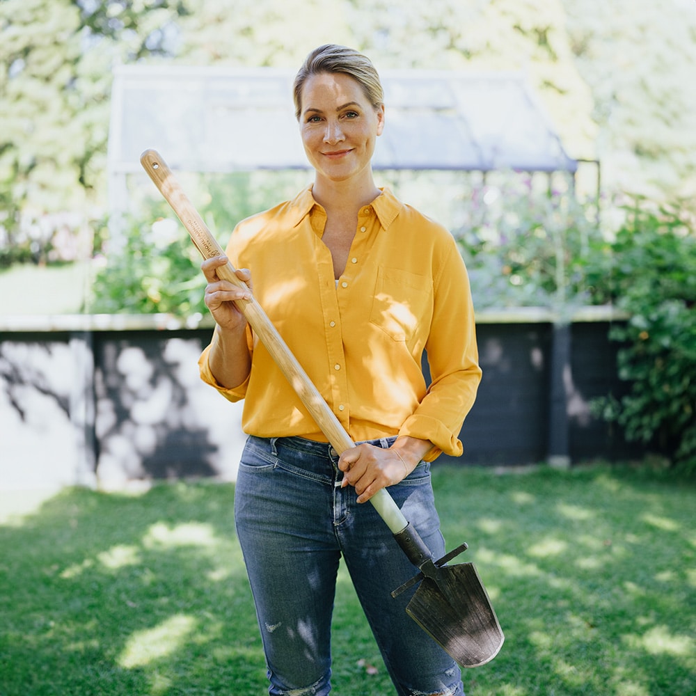 Kompakt-Rundspaten mit Lochstiel