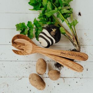 Salatbesteck Olivenholz Homefarming