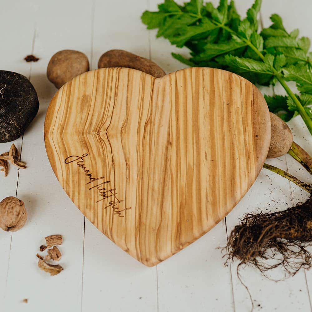 Frühstücksbrettchen in Herzform