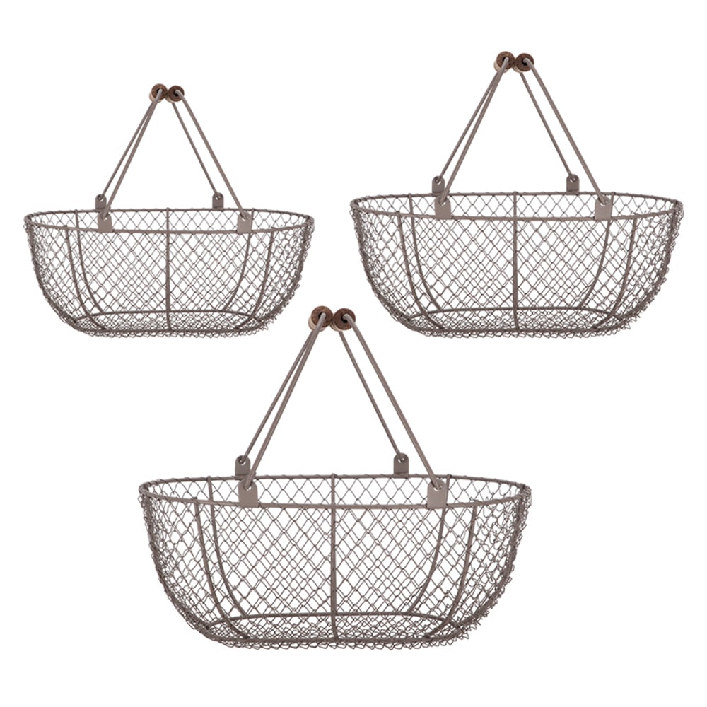 Drahtkörbe antibraun 3-er Set - Produktbild