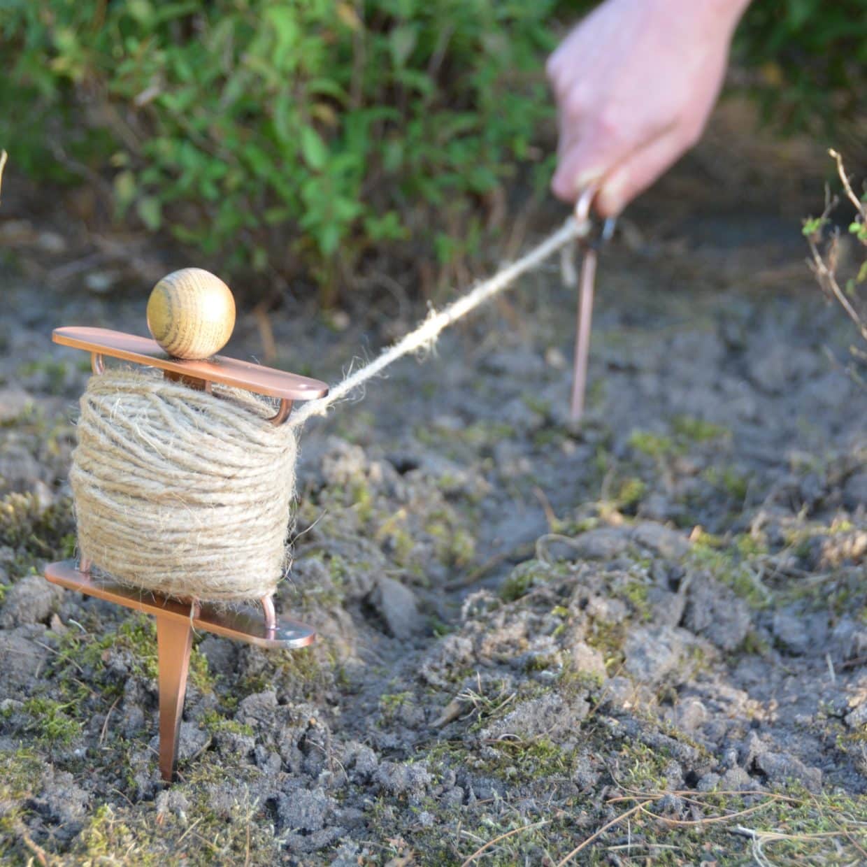 Verkupfertes Pflanzleinen Set