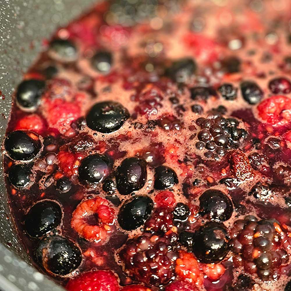 Schritt 2, Beeren werden gekocht