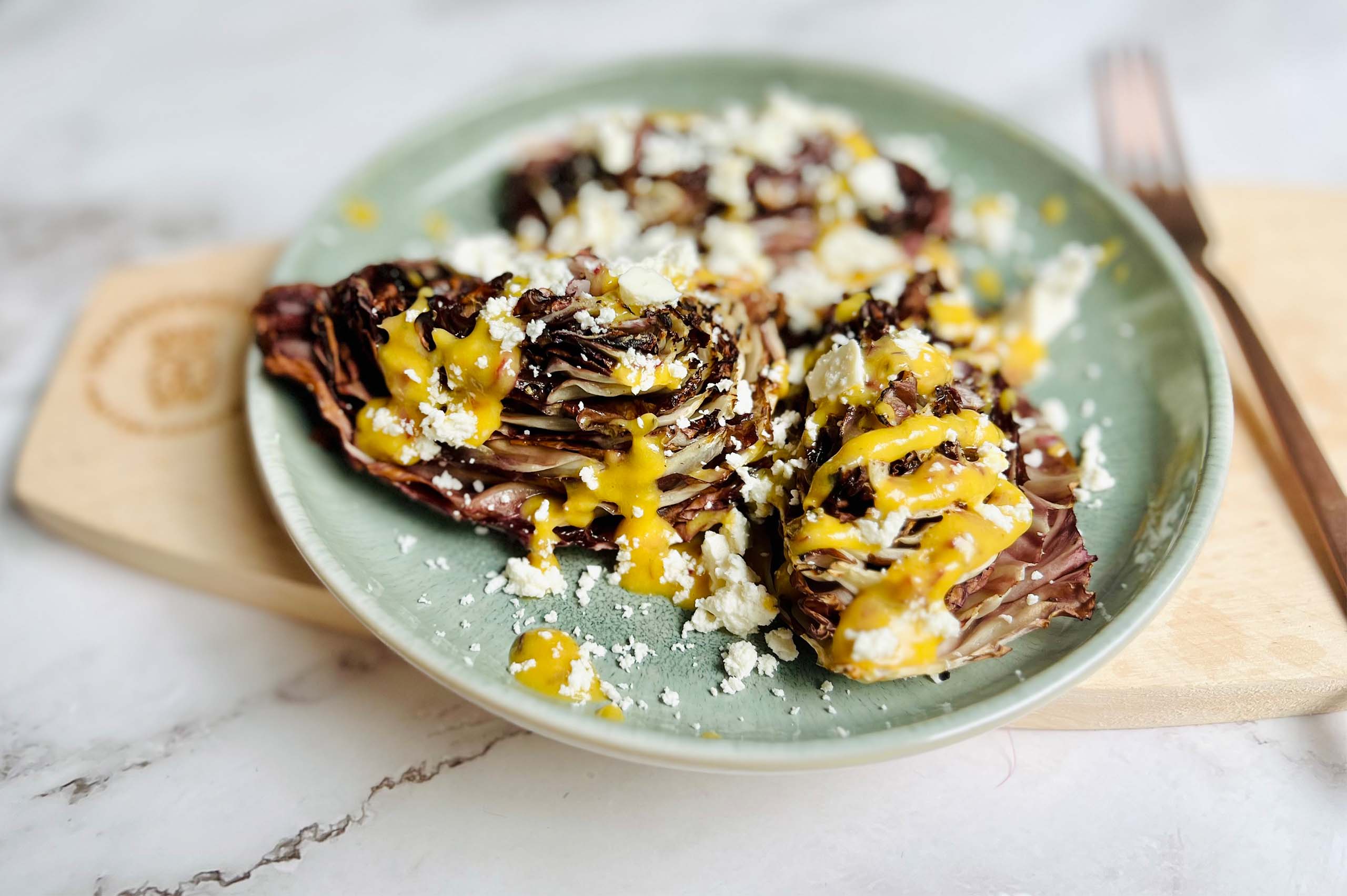 Radicchio mit Pfirsich-Dressing: Beitragsbild