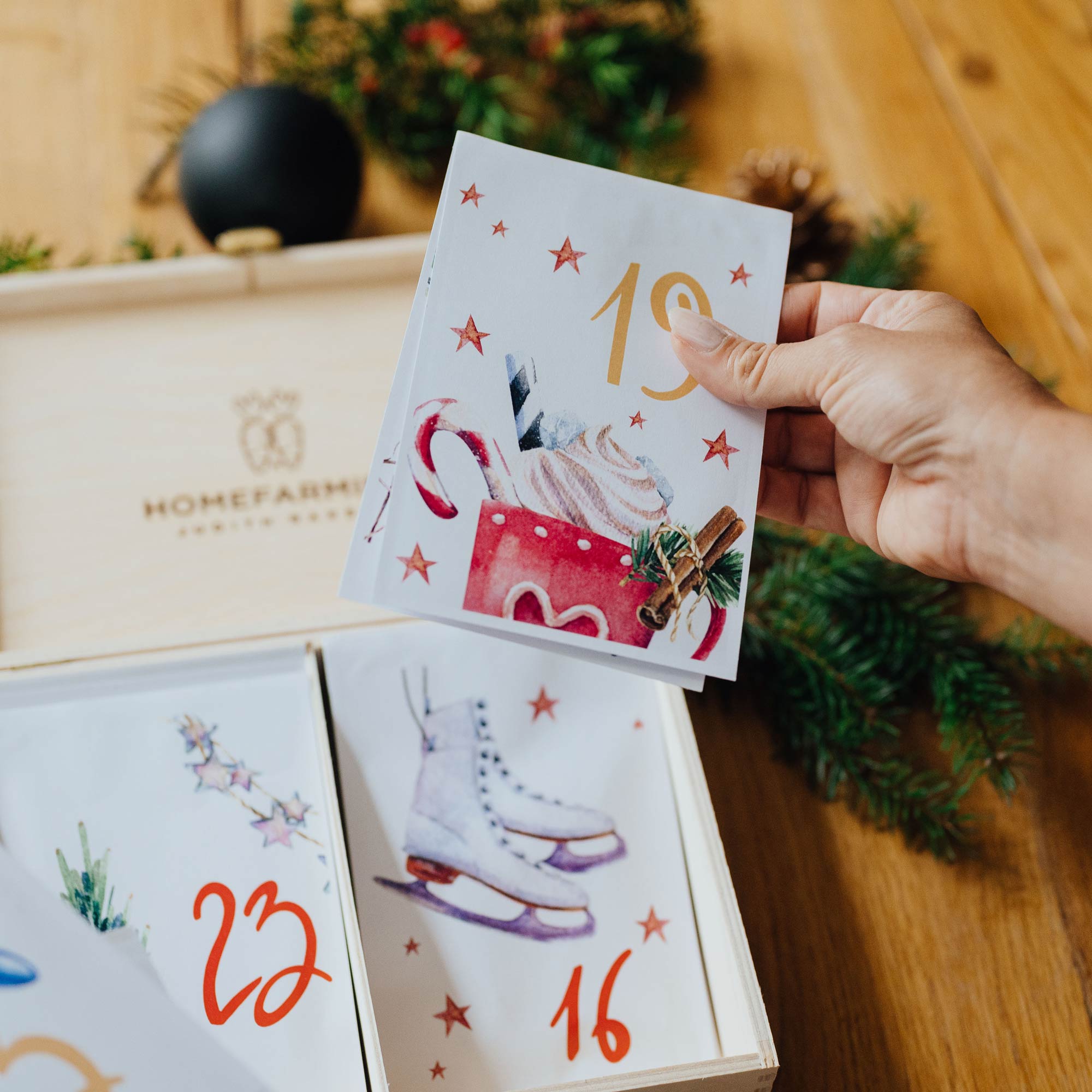 Adventskalender 2024 Homefarming Holzbox