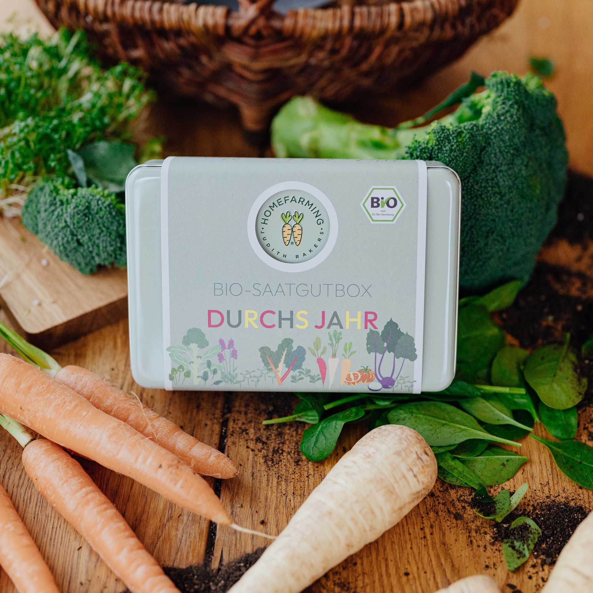 Bio-Saatgutbox ein Jahr Gemüseglück
