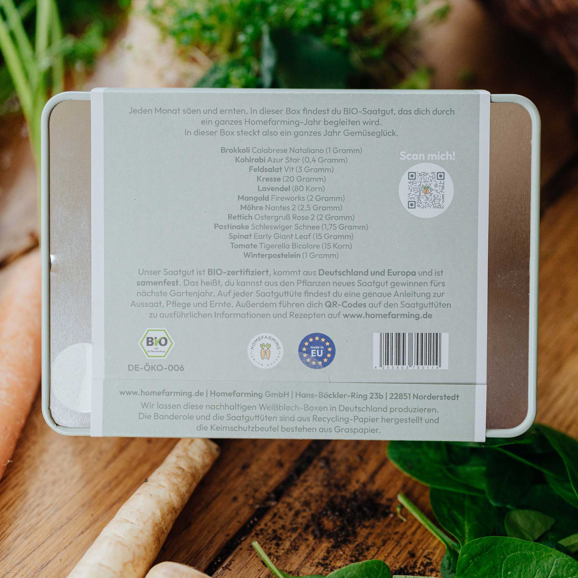 Bio-Saatgutbox ein Jahr Gemüseglück