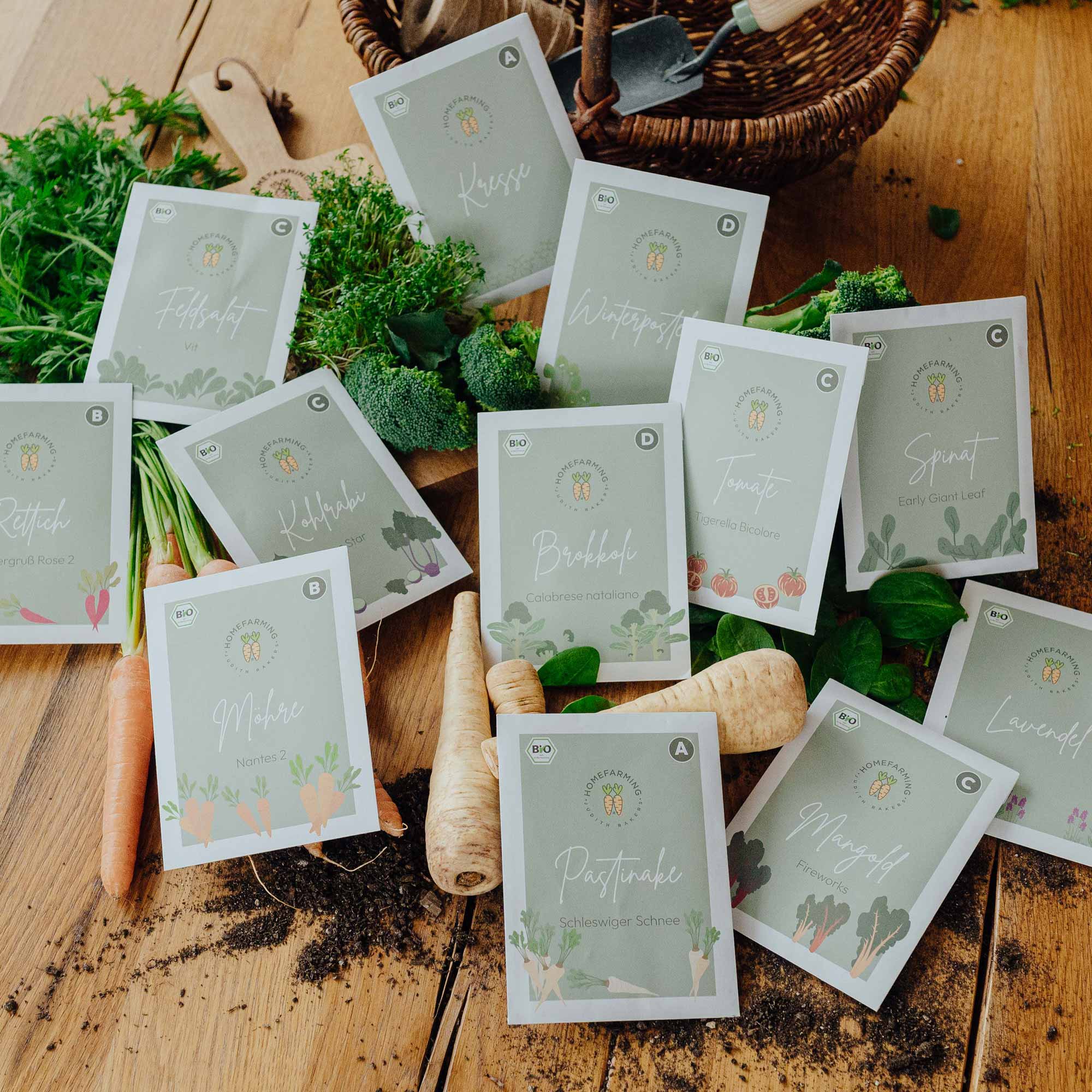 Bio-Saatgutbox ein Jahr Gemüseglück