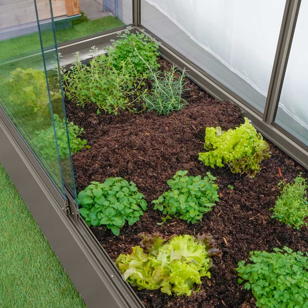 Balkongewächshaus Luis Pflanzwanne