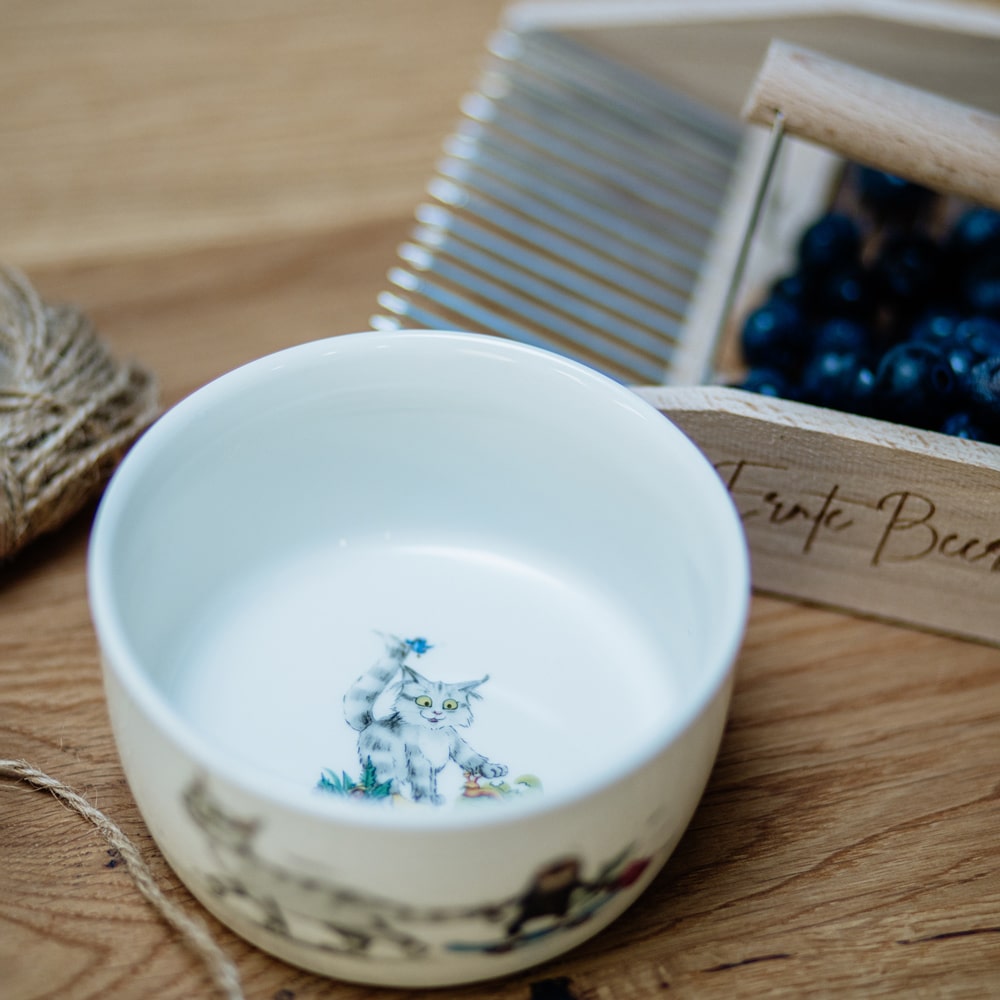 Porzellanschale "Kater Jack und Maulwurf Günter"