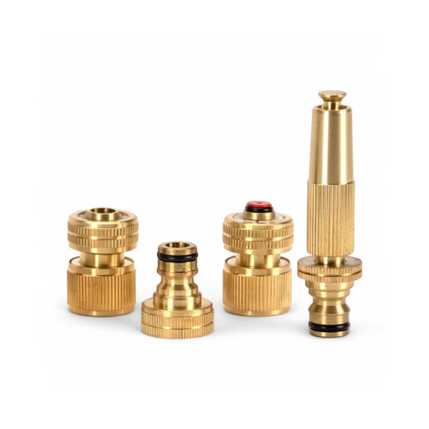 Schlauchanschluß Set Messing (4er)